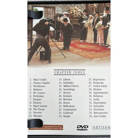 Chaplin (DVD) Robert Downey Jr, Milla Jovovich, Anthony Hopkins - Picture 3 of 5
